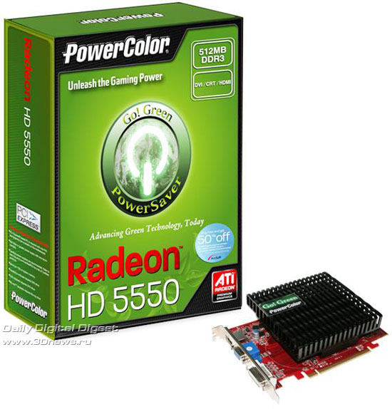 PowerColor Go! Green Radeon HD 5550 512MB DDR3 PowerColor Go! Green Radeon HD 5550 512MB DDR3