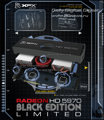 XFX Radeon HD 5970 4GB GDDR5 Black Edition Limited XFX Radeon HD 5970 4GB GDDR5 Black Edition Limited