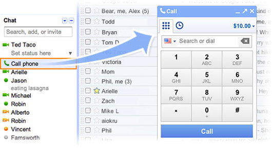Gmail с функцией Call Gmail с функцией Call