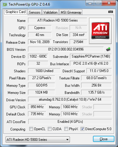 GPU-Z 0.4.6 GPU-Z 0.4.6