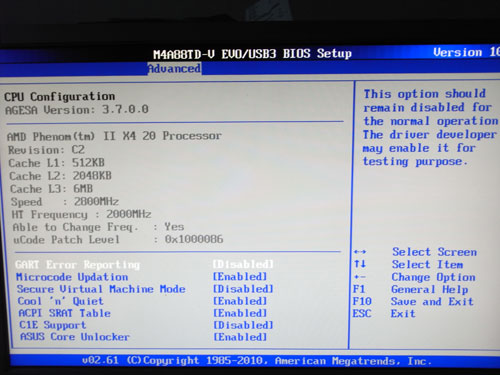 ASUS M4A88TD-V EVO/USB3 CPU 