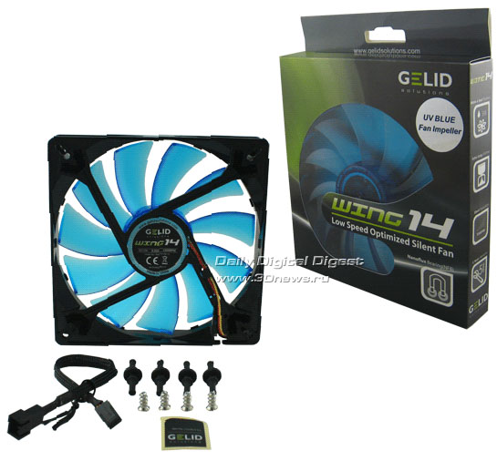 GELID WING 14 UV Blue Case Fan GELID WING 14 UV Blue Case Fan