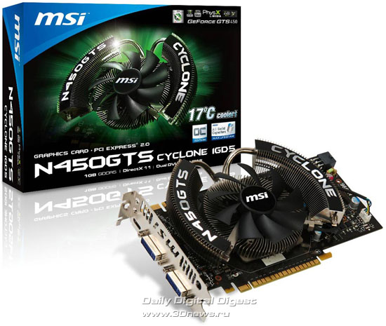 MSI N450GTS Cyclone 1GD5/OC MSI N450GTS Cyclone 1GD5/OC