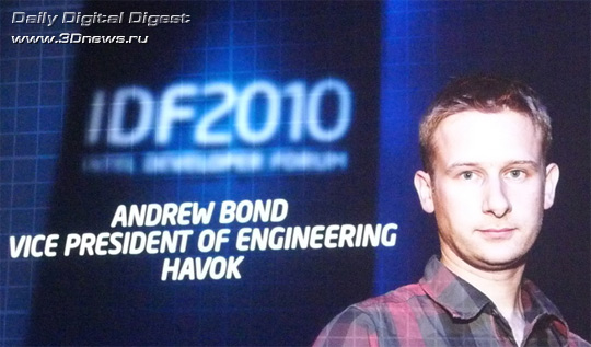 IDF 2010: движок Intel Havok способен полностью нагрузить шестиядерник