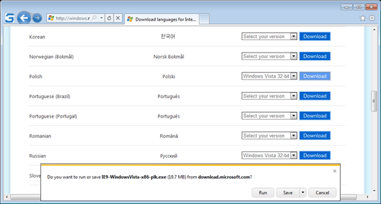 Internet Explorer 9 Beta