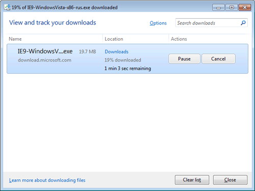 Internet Explorer 9 Beta