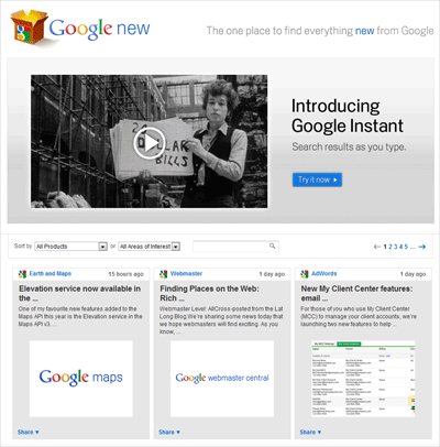 Google открыла витрину новинок компании
