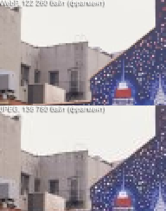 WebP против JPEG