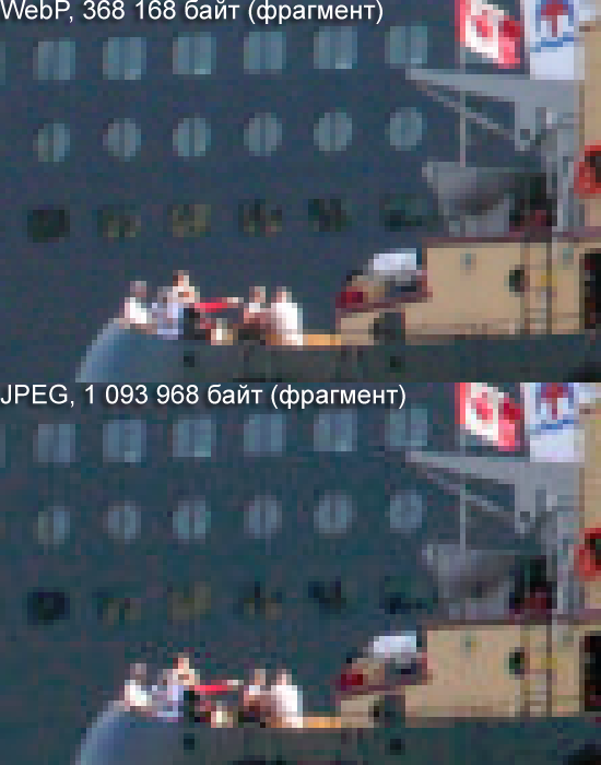 WebP против JPEG