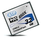 ATP 32GB ProMax 650X CompactFlash Card ATP 32GB ProMax 650X CompactFlash Card
