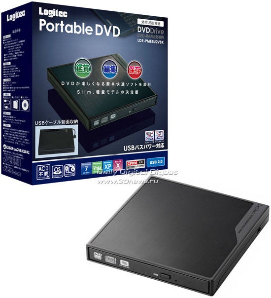 Logitec LDR-PME8U2V Series DVD Writer Logitec LDR-PME8U2V Series DVD Writer
