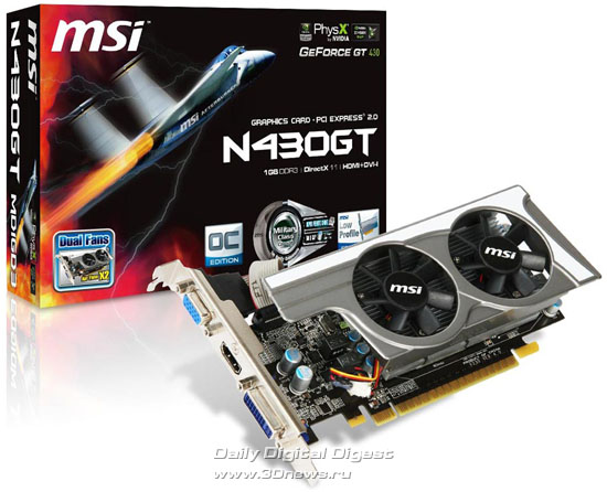 MSI N430GT-MD1GD3/OC/LP MSI N430GT-MD1GD3/OC/LP