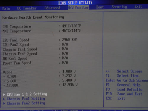  ASRock X58 Extreme6 системный мониторинг 1 