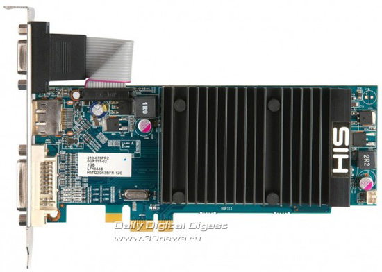 HIS Radeon 5450 Silence 1GB DDR3 PCIe x1 DP/DVI/VGA HIS Radeon 5450 Silence 1GB DDR3 PCIe x1 DP/DVI/VGA