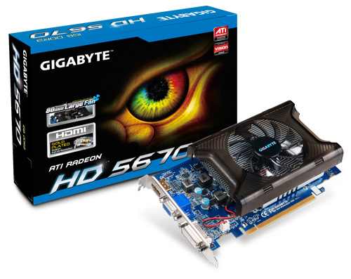 GIGABYTE замедляет Radeon HD 5670 памятью DDR3