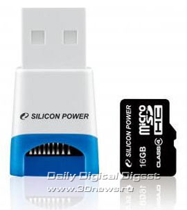 Silicon Power Stylish USB Reader & microSD/SDHC Combo Pack Silicon Power Stylish USB Reader & microSD/SDHC Combo Pack