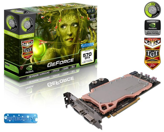 Point of View оснащает GTX 570 водоблоком от aquacomputer