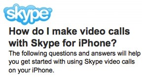 Мобильные видеозвонки Skype