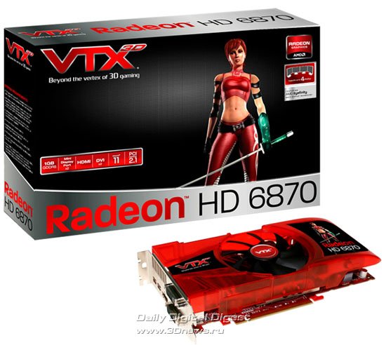 VTX3D Radeon HD 6870 1GB GDDR5 VTX3D Radeon HD 6870 1GB GDDR5
