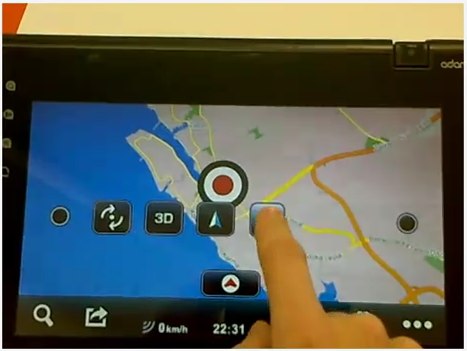 GPS-приложение планшета Notion Ink