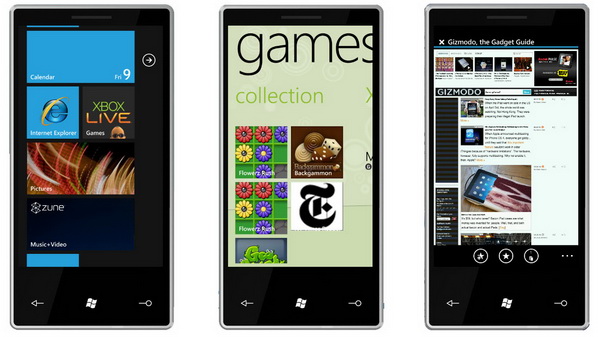 Интерфейс Windows Phone 7