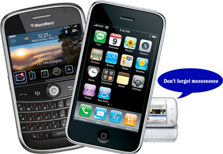 iPhone, Blackberry