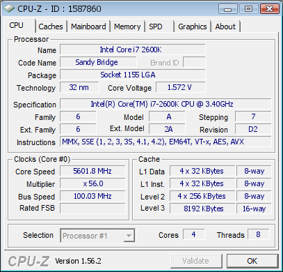 Разгон Core i7 2600K уперся в 5600 МГц