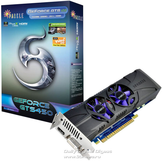 SPARKLE GeForce GTS 450 Low Profile SPARKLE GeForce GTS 450 Low Profile