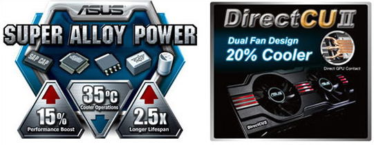 ASUS Super Alloy Power & ASUS DirectCU II ASUS Super Alloy Power & ASUS DirectCU II