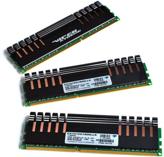 Patriot 12GB Viper Xtreme DDR3-1600 Memory Kit Patriot 12GB Viper Xtreme DDR3-1600 Memory Kit