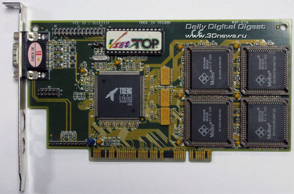 Музейный экспонат: видеокарта Tseng Labs ET 6100 (1997 г.)
