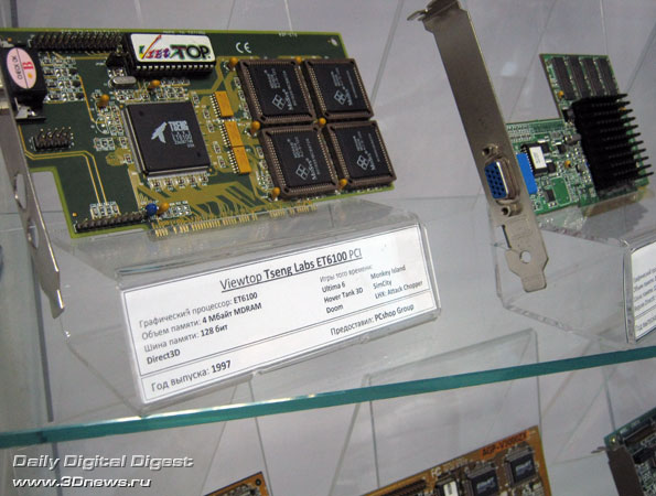 Музейный экспонат: видеокарта Tseng Labs ET 6100 (1997 г.)