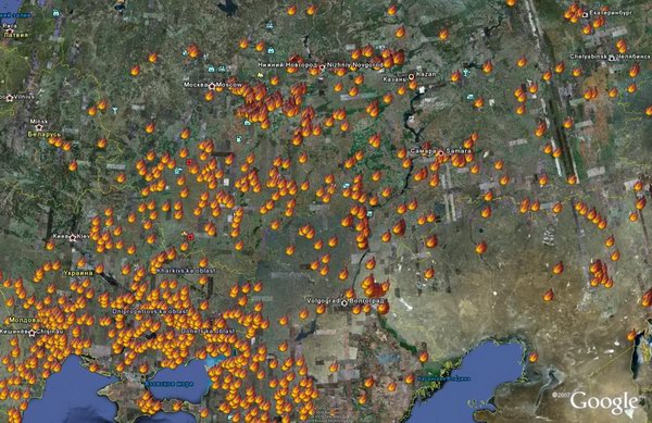 Карта пожаров