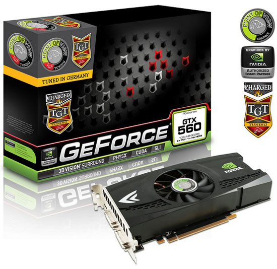 Point of View TGT Series GeForce GTX 560 1024MB GDDR5 Charged 