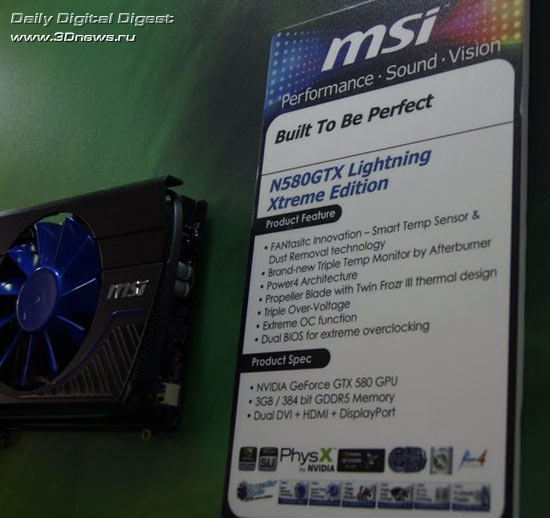 Computex 2011: видеокарты MSI и анонс N580GTX Lightning XE