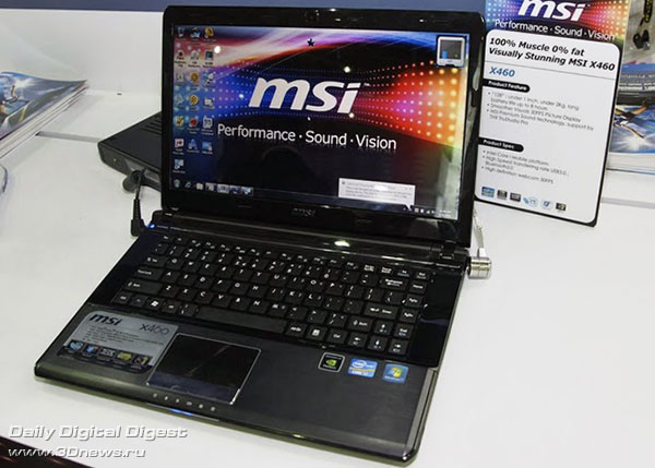 Ноутбуки со стенда компании MSI
