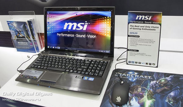 Ноутбуки со стенда компании MSI