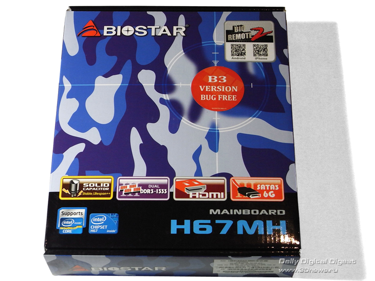  Biostar H67MH  упаковка 