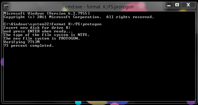 Файловая система Windows 8 Protogon в действии