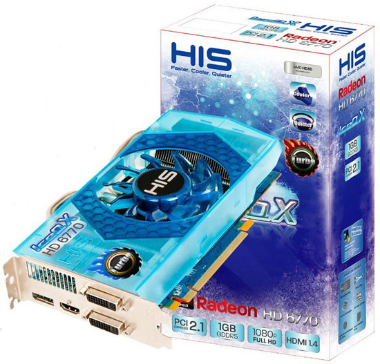 HIS Radeon HD 6770 IceQ X Turbo 1GB GDDR5 HIS Radeon HD 6770 IceQ X Turbo 1GB GDDR5