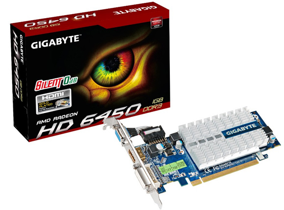 GIGABYTE представила пассивно-низкопрофильную Radeon HD 6450