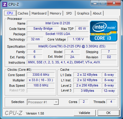    Intel Core I3  -  2
