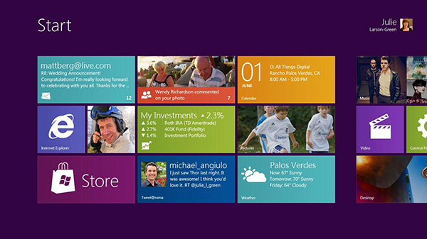 Интерфейс Metro в Windows 8
