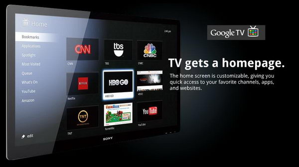 Интерфейс Google TV
