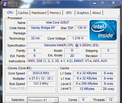 Процессор Core i7-3ххх (Sandy Bridge-E) и 131 МГц BCLK