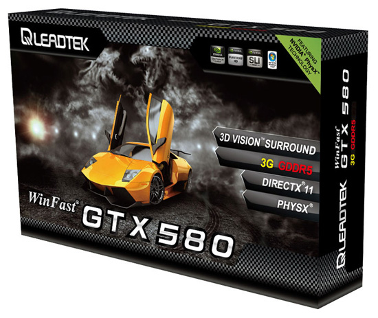 Leadtek тоже выпустила GTX 580 с 3 Гбайт видеопамяти