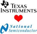 Логотипы Texas Instruments и National Semiconductor