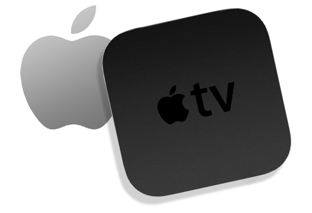Логотип Apple и приставка Apple TV