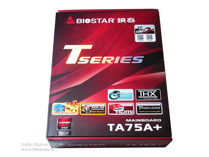  Biostar TA75A+ упаковка 