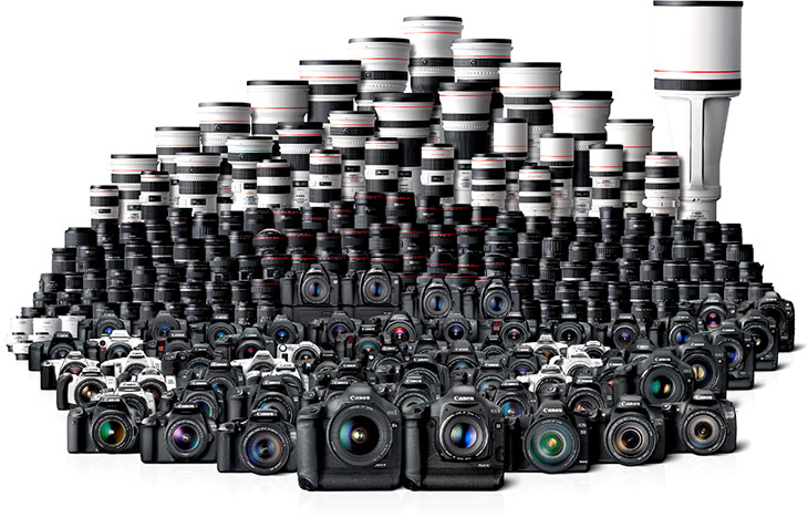 На рынок поставлено 50 млн камер 70 млн объективов Canon